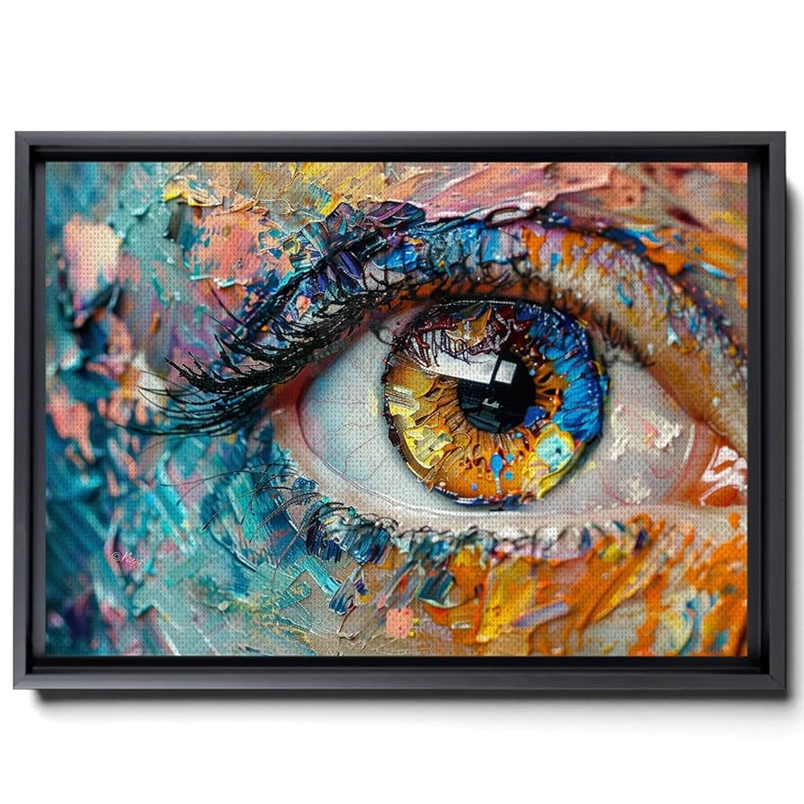 Amazon.com: CanvasNTHV Eye Canvas Art, Eye Painting
